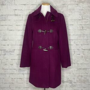 Talbots | Long Purple Wool Pea Coat